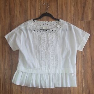 Kate Spade Cream Lace Detail Blouse